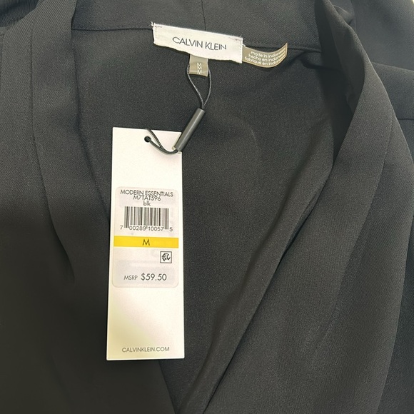 CALVIN KLEIN WOMEN SLEEVELESS BLOUSE BLACK LIGHTWEIGHT Sz M NEW - Picture 6 of 8